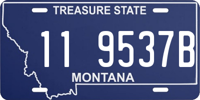 MT license plate 119537B