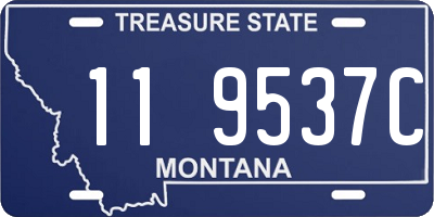 MT license plate 119537C