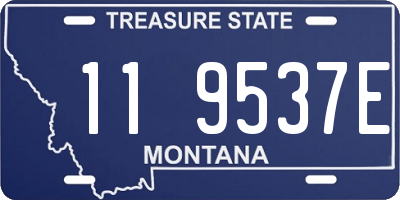 MT license plate 119537E