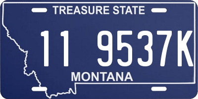 MT license plate 119537K