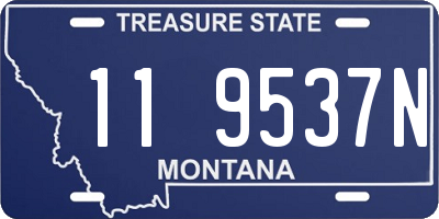 MT license plate 119537N