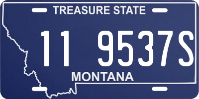 MT license plate 119537S