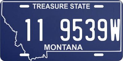 MT license plate 119539W