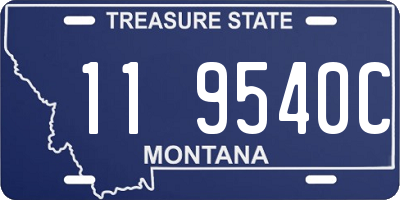 MT license plate 119540C