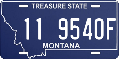 MT license plate 119540F