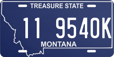 MT license plate 119540K