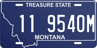 MT license plate 119540M