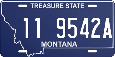 MT license plate 119542A