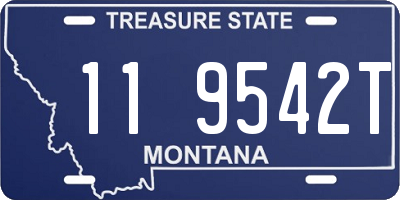 MT license plate 119542T