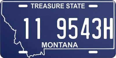 MT license plate 119543H