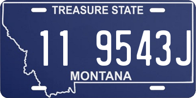 MT license plate 119543J