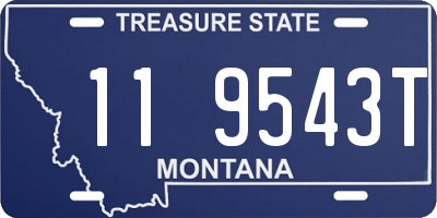 MT license plate 119543T