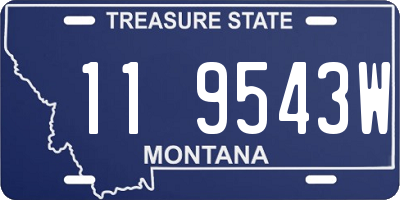 MT license plate 119543W