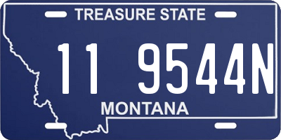 MT license plate 119544N