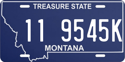 MT license plate 119545K