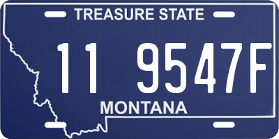 MT license plate 119547F