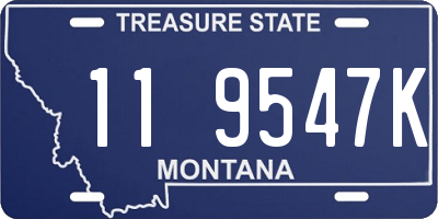 MT license plate 119547K