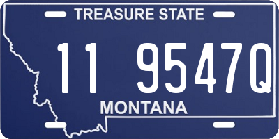 MT license plate 119547Q