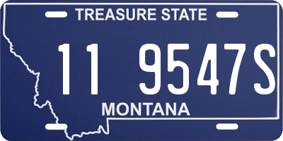 MT license plate 119547S