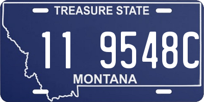 MT license plate 119548C