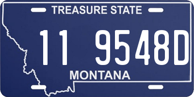 MT license plate 119548D