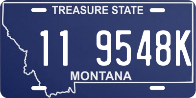 MT license plate 119548K