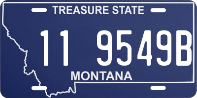 MT license plate 119549B