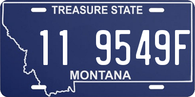 MT license plate 119549F