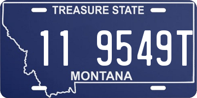 MT license plate 119549T