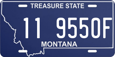 MT license plate 119550F