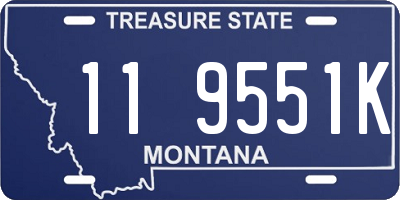 MT license plate 119551K