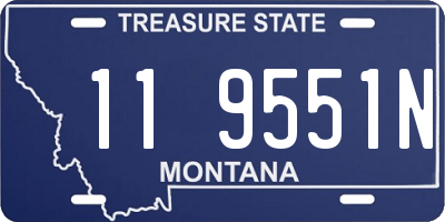 MT license plate 119551N