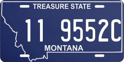MT license plate 119552C