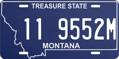 MT license plate 119552M