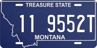 MT license plate 119552T