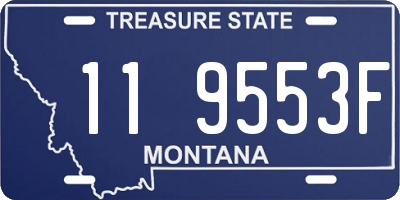 MT license plate 119553F