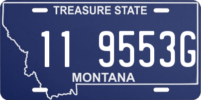 MT license plate 119553G
