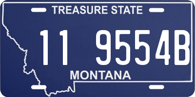 MT license plate 119554B