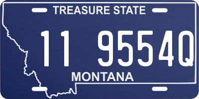 MT license plate 119554Q