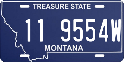MT license plate 119554W