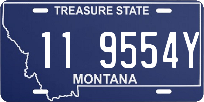 MT license plate 119554Y