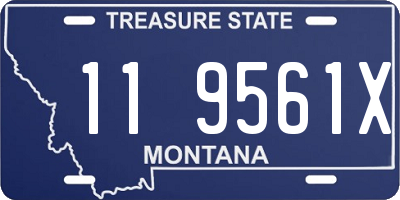 MT license plate 119561X