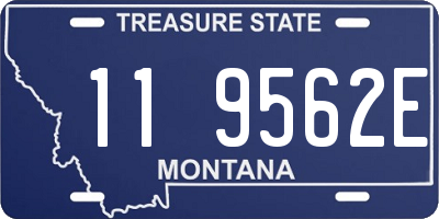 MT license plate 119562E