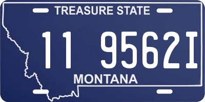 MT license plate 119562I