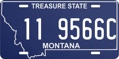 MT license plate 119566C