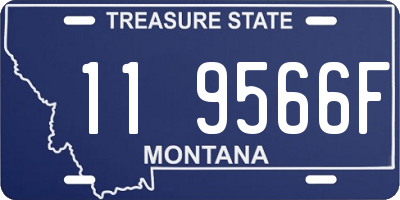 MT license plate 119566F
