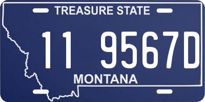 MT license plate 119567D