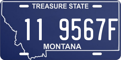 MT license plate 119567F
