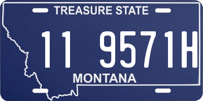 MT license plate 119571H