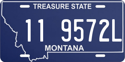 MT license plate 119572L